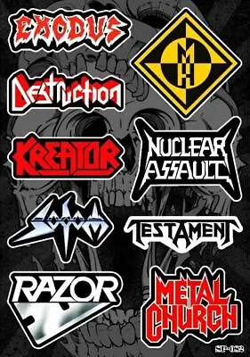 Thrash Metal Sticker Pack | Exodus Kreator Sodom Razor Machine Head Testament • $6.99