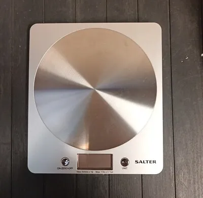 SALTER Electronic Kitchen Scale Silver 5kg Max • £10