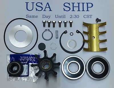 Sea Water Pump Major Repair Kit Volvo Penta D6 Series W/ Hose On Cover 21380890 • $209.95