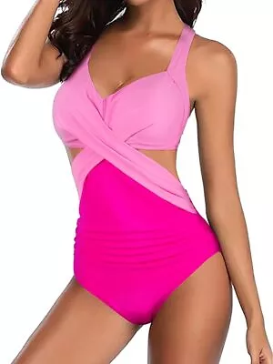 RXRXCOCO Women's Wrap Cut Out Sexy One Piece Swimsuit Swimming Costume BNWT • £14.95