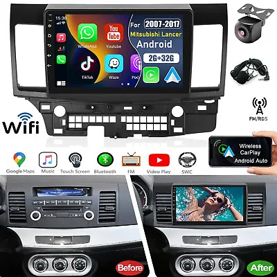 For Mitsubishi Lancer 2007-2017 Apple Carplay Android Car Stereo Radio GPS Navi • $189.90