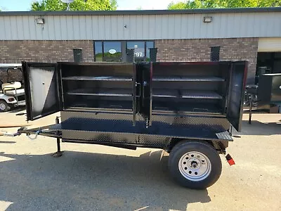 DOUBLE Grill Master Mobile Pro BBQ Smoker Trailer Food Truck Vending Concession • $10999