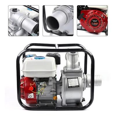 Water Pump 7.5 HP 3  Portable Gas-Powered Water Pump Air-cooled 4Stroke Gasoline • $172.96