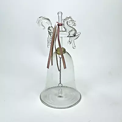 Classic Vintage Hand Blown Horse Glass Bell 7  Tall By 3  Wide • $14