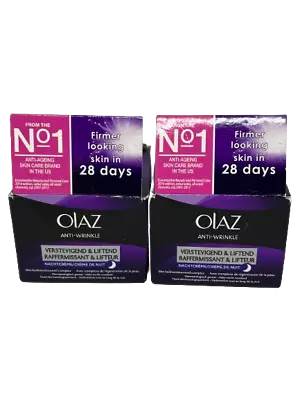 2 X Olay/Olaz Night Cream Firming & Lifting Export Packaging 50 Ml  • £7.95