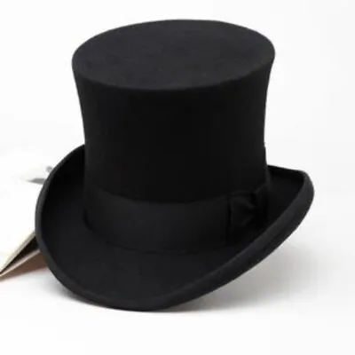 Vintage Top Hat  Wool Mad Hatter Tall Hat Height Magic Performing Cap18CM Gifts • $34.99