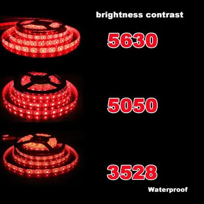16FT 300 LED Strip Light 3528 5050 5630 SMD RGB White Flexible Waterproof DC 12V • $8.85