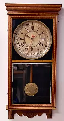 Antique Sessions Store Regulator Wall Clock 8 Day Time Only Calendar Wall Clock • $289.95