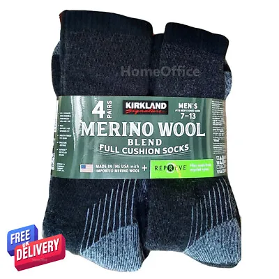 4 Pairs 57% Merino Trail Socks  Wool Hiking Outdoor Mens • £26.95