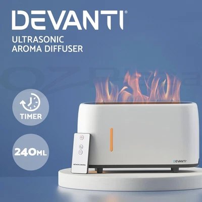 $32.95 • Buy Devanti Aroma Aromatherapy Diffuser Air Humidifier Essential Oil LED Flame Light