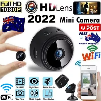 Mini Spy Camera 1080P HD Wireless WiFi IP Hidden Network Monitor Security Cam AU • $11.99