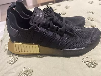 $60 • Buy Adidas Nmd R1 Womens Black And Gold Fade Sz 9 BNWOB