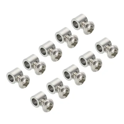 30Pcs 5.3x6mm Wire Rope Clips 3.5mm Single Hole Steel Wire Lock Cable Clamps • $8.23