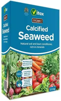 Vitax 2.5Kg Calcified Seaweed Organic Soil & Lawn Conditioner Natural • £8.99