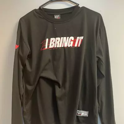 Vintage WWE “I Bring It” Black Long Sleeve Graphic Shirt Adult Medium • $32.99