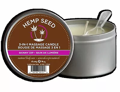 Earthly Body 3-in-1 Massage Oil Candle Skinny Dip 6 Ounces New • $25.83