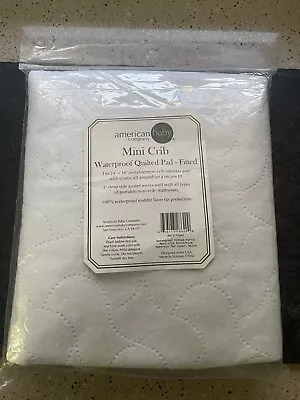 American Baby Waterproof Fitted Quilted Portable/Mini Crib Mattress Pad 24 X 38 • $15