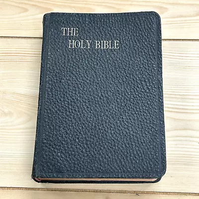 Vintage 1912 Holy Bible Douay Version Latin Vulgate Illustrated Made In Belgium • $45