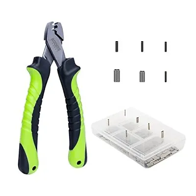 $24.26 • Buy CP2 Fishing Crimping Tool For Single-Barrel Sleeves, With 300pcs Sleeves, Green