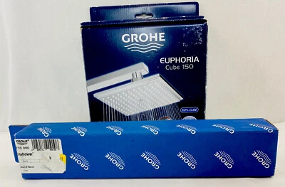 £144.19 • Buy GROHE RainShower Euphoria Cube 11.25  Shower Arm & 6  DreamSpray Shower Head Set