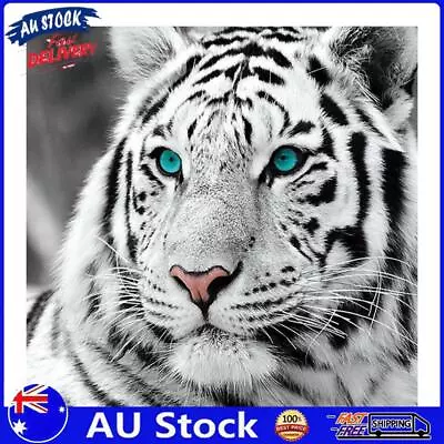 AU Tiger Head 5D DIY Full Drill Round Diamond Painting Embroidery Cross Stitch • $8.89