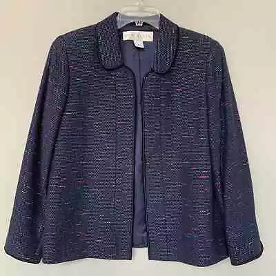 Doncaster Vintage Tweed Blazer Jacket Multicolor Long Sleeve Fully Lined Size 10 • $24