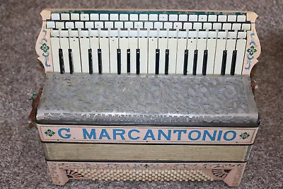 Vintage 1950's CARABONI Pink Piano Accordion Instrument With Case Made In Italy • $395