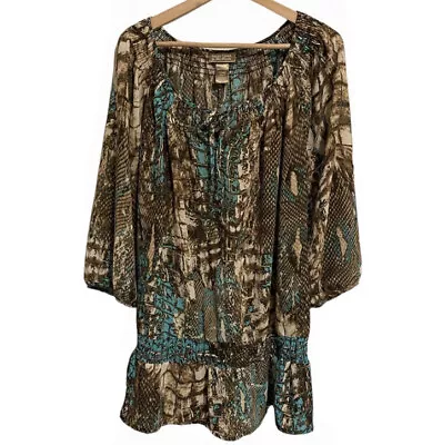 Miss Tina Women’s Size XL (16-18) Smocked Sheer Half Length Sleeve Blouse • $20