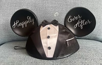 Disney Fairy Tale Wedding Groom Happily Ever After Mickey Ears Hat • $35