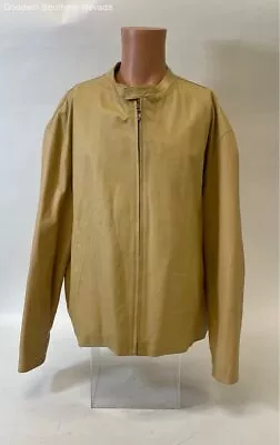 Ravix Men's Tan Leather Jacket - Size 3XL • $12.99