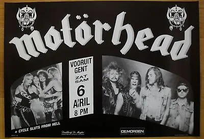 MOTORHEAD Cycle Sluts From Hell Original Concert Poster '91 Belgium • $55