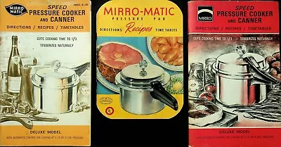 THREE Mirro-Matic Pressure Pan Recipe Books - E9J • $39