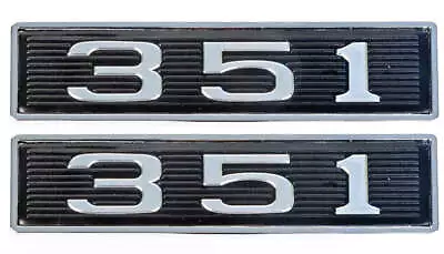 Mustang 351 Chrome Plated Hood Scoop Emblems - Pr • $22.68