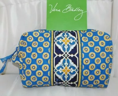 VERA BRADLEY Medium Zip Cosmetic Case - Riviera Blue - New Without Tag • $18.95