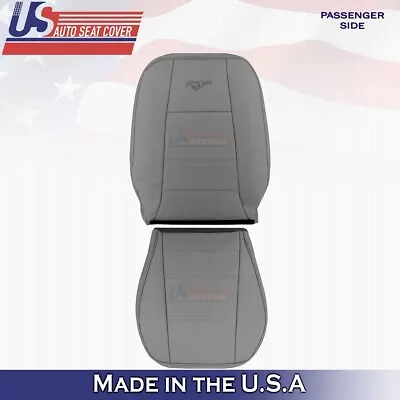 1999- 2004 FITS Ford Mustang V6 Passenger Bottom &Top Genuine Leather Cover Gray • $274.54