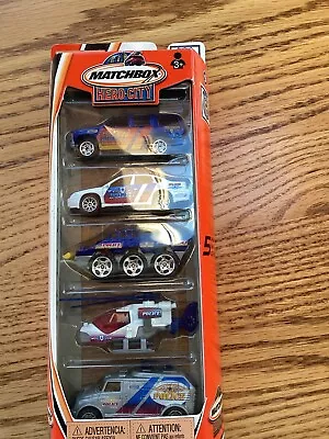 Matchbox 2003 Hero City “Police” 5 Pack New In Original Box. • $11.50