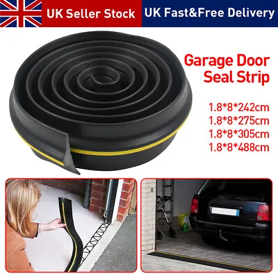 242-488CM Garage Door Floor Threshold Weather Seal Duty Rubber Draught Excluder • £13.29