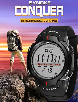 Waterproof Men's Military Tactical LED Digital Sports Watch Backlight Wristwatch • $9.76