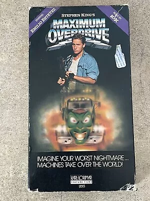 Maximum Overdrive VHS 80s Horror Sci Fi Stephen King OG Lorimar Release Vintage • $24.99