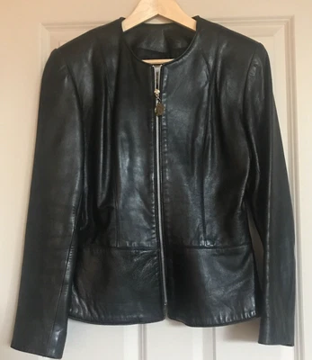 $34.50 • Buy VAKKO New York Black Women's Leather Jacket Sz Small