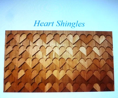 $30 • Buy Alessio Dollhouse Miniature Heart Shingles