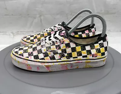 Vans Shoes Hello Kitty Classic Womens 7 Mens 5.5 Checkered Bow Lace Up Sneakers • $39.99