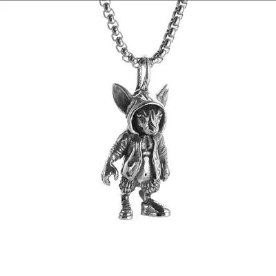 Anubis Mythology Jewelry Vintage Silver Sexy God Standing Pendant Necklace • $13.48