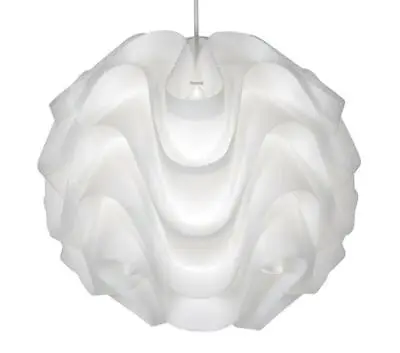 X Large Akari Ceiling Light Pendant Shade Modern White Sculptured Lampshade • £46.98