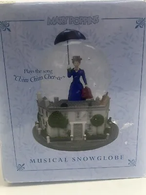 Mary Poppins Musical Snow Globe Disney Chim Chim Cher-ee 17 Cherry Tree Lane • $45