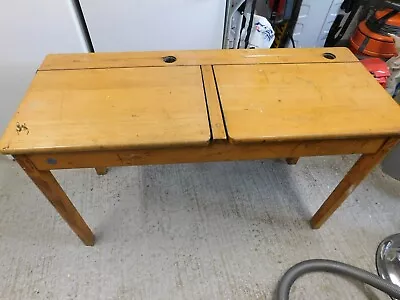 £56 • Buy Old Victorian Vintage Double School Desk