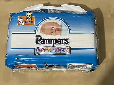 Vintage Plastic Baked Diapers Nappies Pampers Baby Dry 1996 Sealed • $660