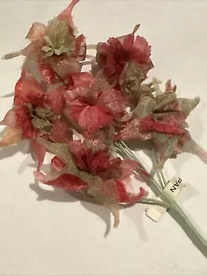 Vintage Antique Velvet Millinery Flower Spray Pink Velvet Organza • $8