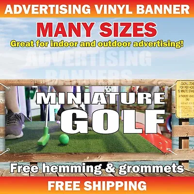 MINIATURE GOLF Advertising Banner Vinyl Mesh Sign Flag Play Game Sport Club Usa • $179.95