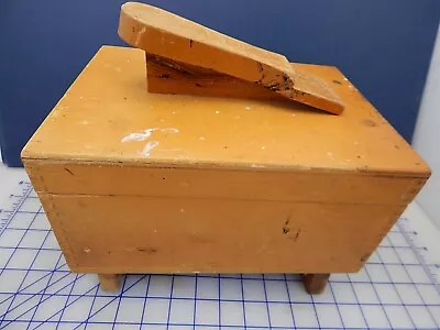 Vintage Wood Shoe Shine Box With Brushes Polish Cloths Ect • $42.50